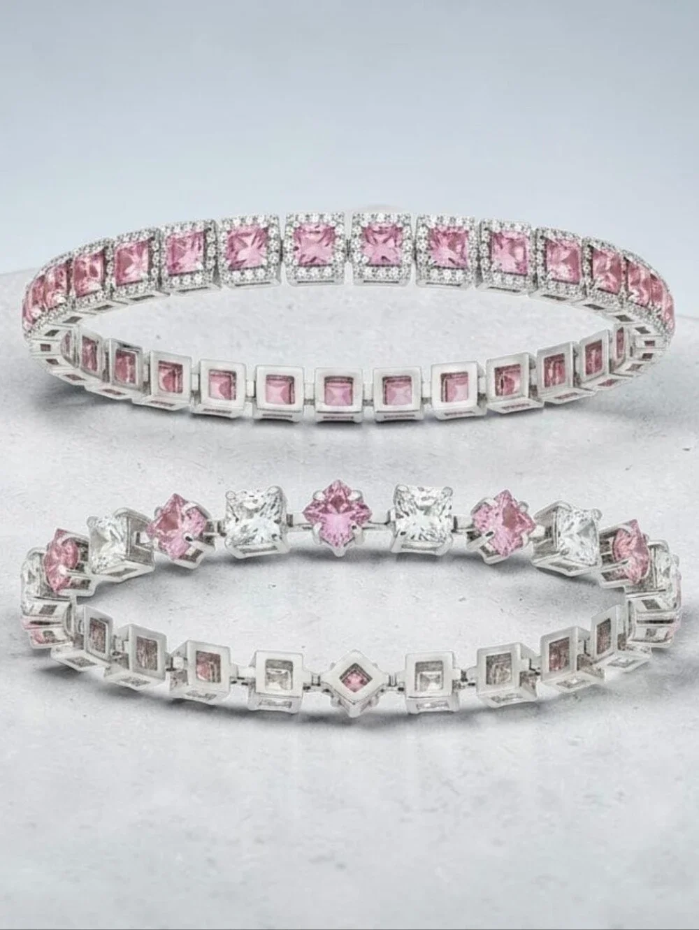 Sassified Boutique Nwt Pink Crystal Tennis Bracelet - Women Jewelry